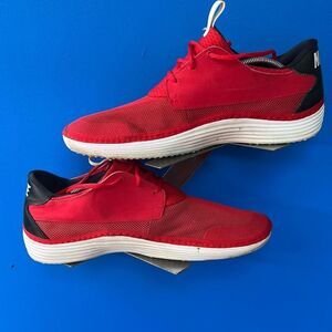 Nike Solarsoft Moccasin Mens Red Black White Men Size13  555301-601